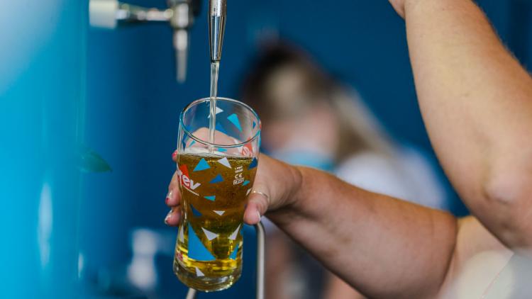 Beer being poured