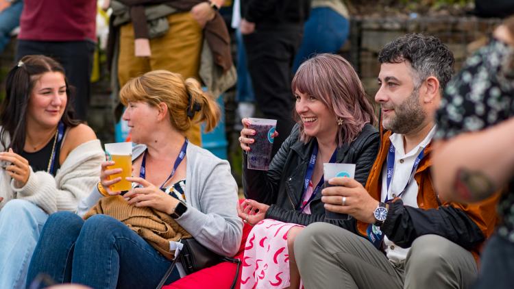 Friends enjoying Eden Session plus Garden Bar