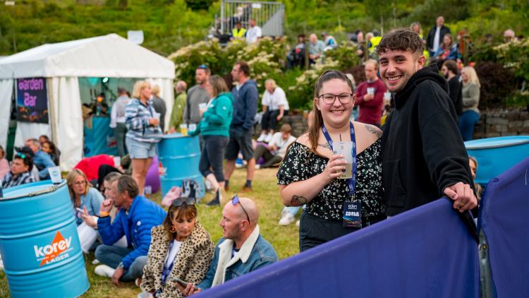 Couple enjoying Eden Sessions Plus Garden Bar Experience