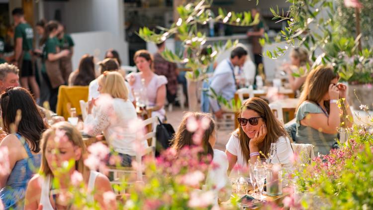 Guests enjoying the Eden Sessions Plus Mediterranean Dinner